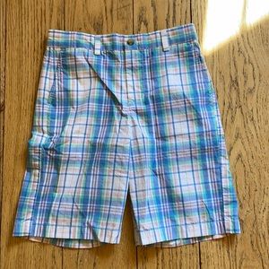 Vineyard Vines Kids Plaid Shorts - Blue and Green